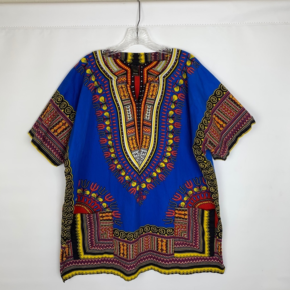 Dashiki one size shirt Blue Multicolor.